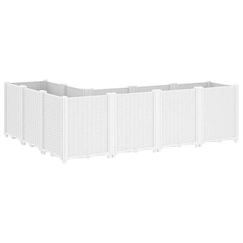 Sodo lovelis, baltos spalvos, 160x120x53cm, PP
