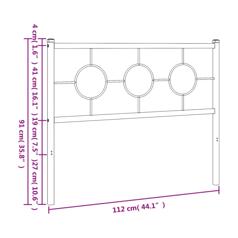 Metalinis pakaitinis galvūgalis, juodos spalvos, 107cm