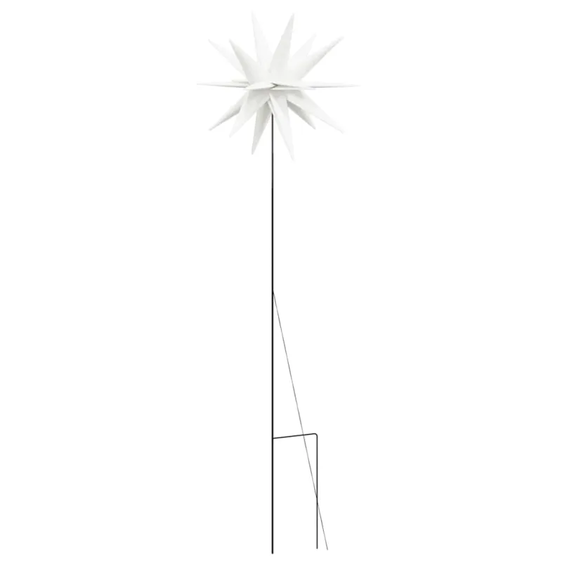 Kalėdiniai šviestuvai su smaigais/LED, 3vnt., balti, 35cm