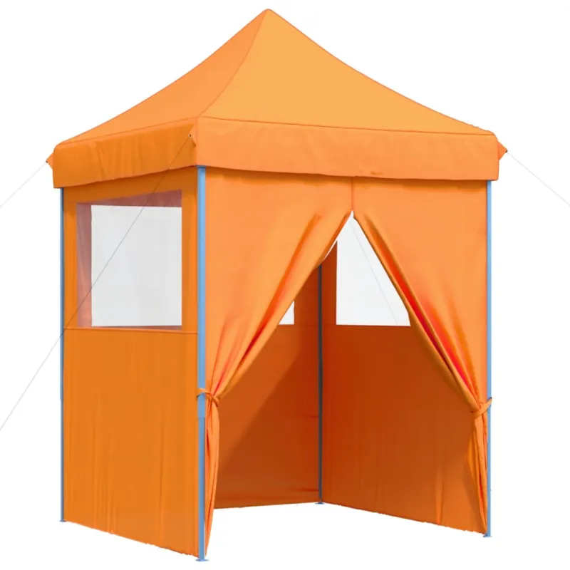 Išskleidžiama proginė palapinė su 4 sienomis, oranžinė