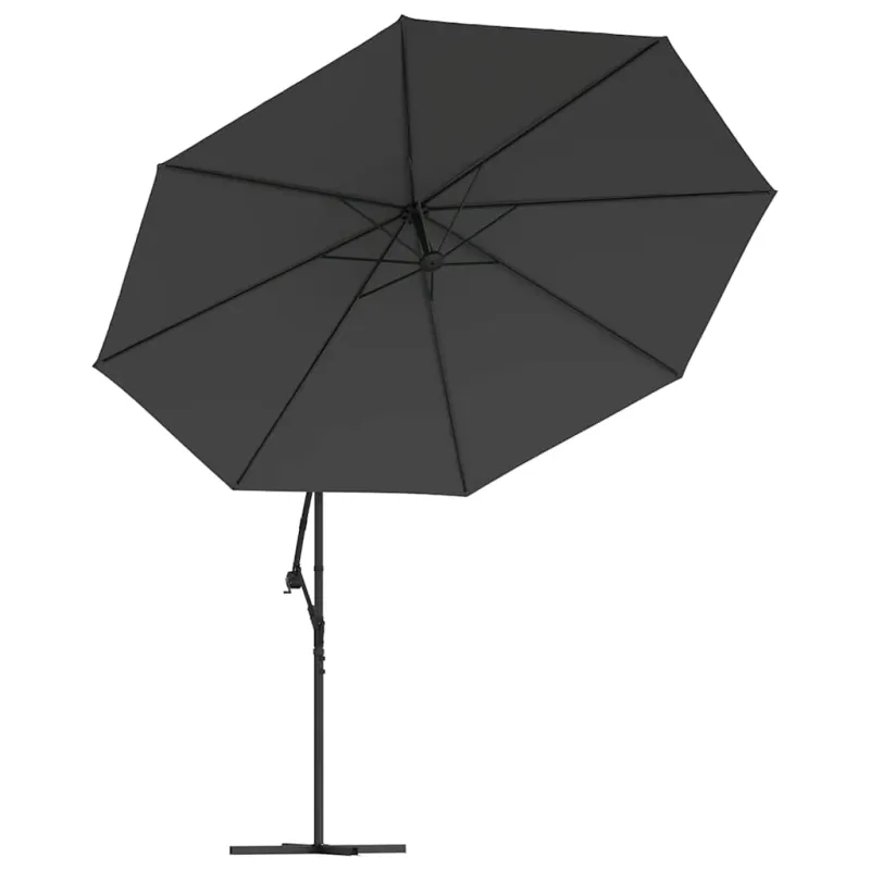 Gembinis sodo skėtis su aliuminiu stulpu, antracito, 350cm