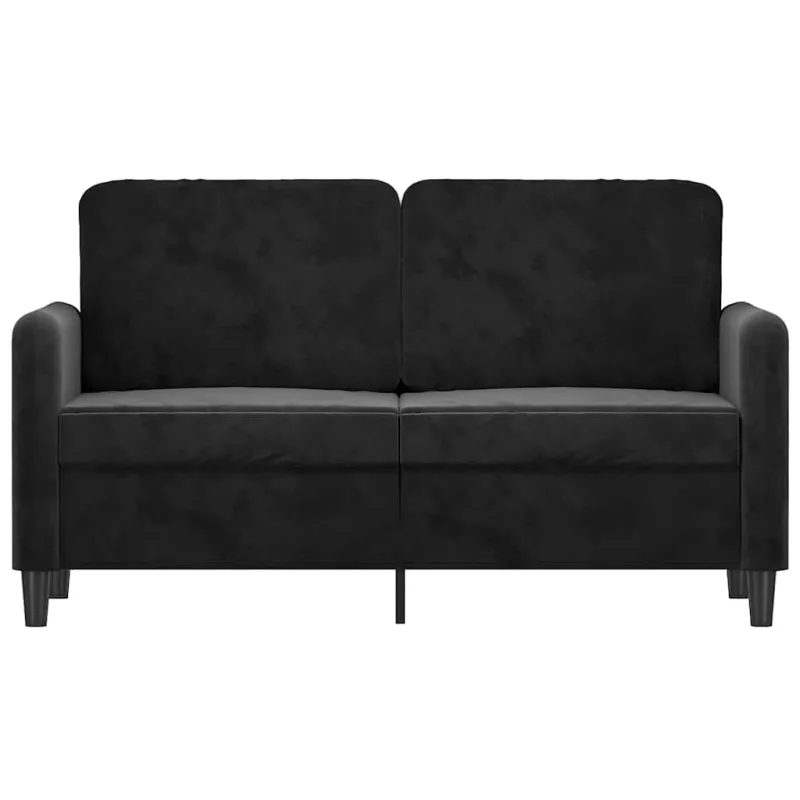 Dvivietė sofa, juodos spalvos, 120cm, aksomas