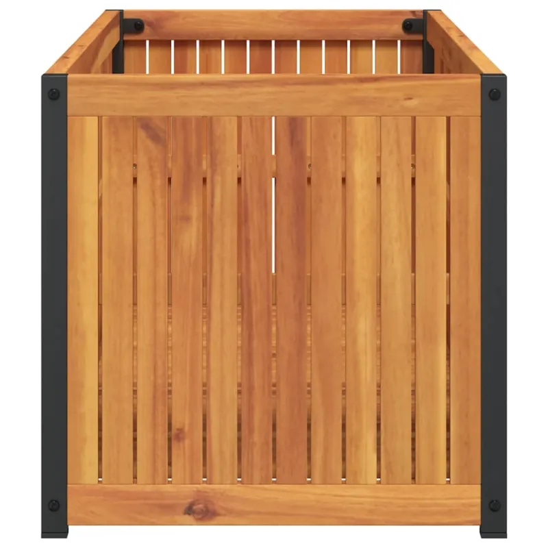 Sodo lovelis, 110x45x44cm, akacijos medienos masyvas ir plienas