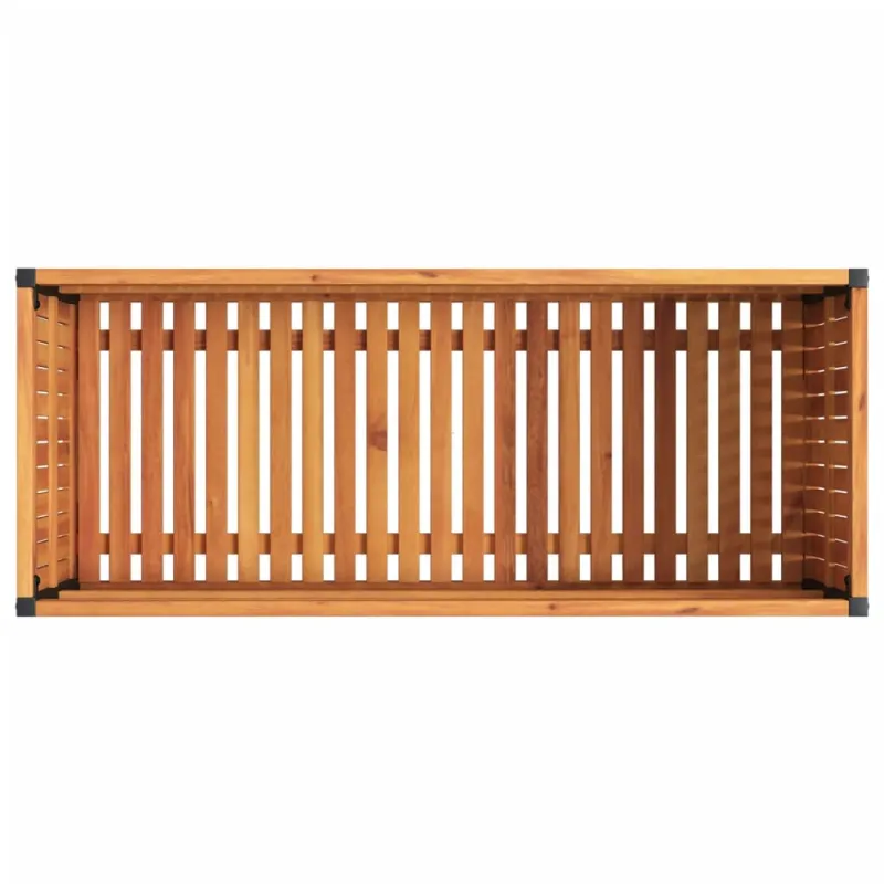 Sodo lovelis, 110x45x44cm, akacijos medienos masyvas ir plienas