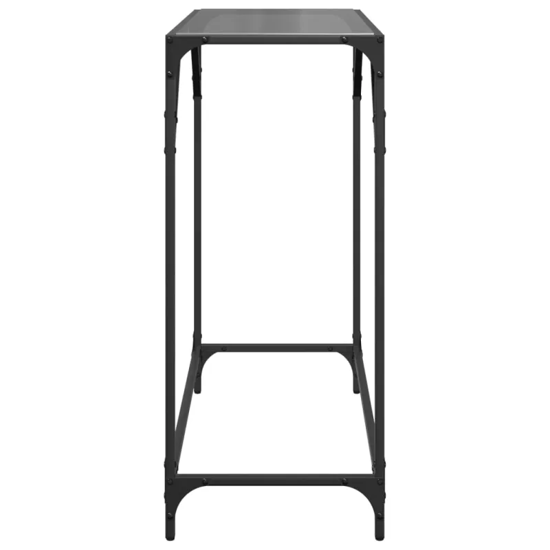 Konsolinis staliukas su juodu stalviršiu, 80x35x81cm, plienas