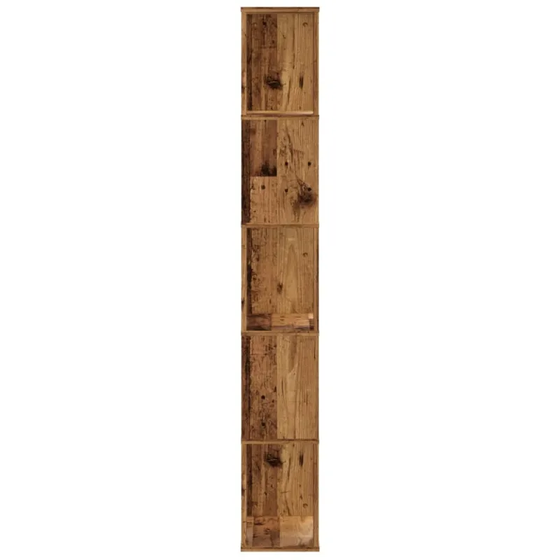 Knygų spinta, 5 aukštų, medienos, 45x23,5x162,5cm, mediena