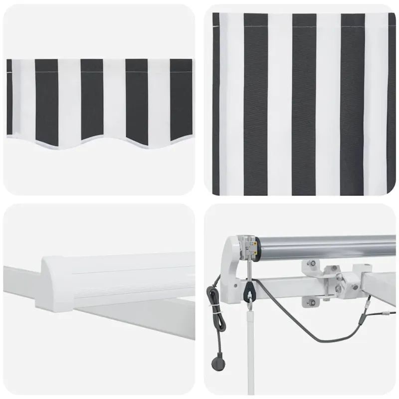 Automatinė ištraukiama markizė, antracito ir balta, 300x250cm
