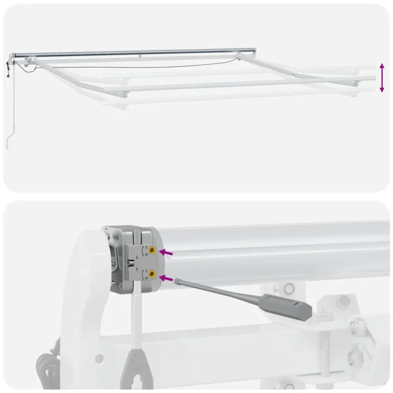 Automatinė ištraukiama markizė su LED, ruda, 300x250cm