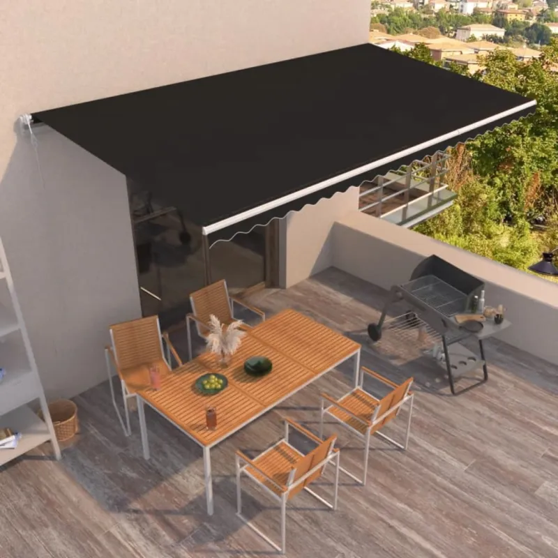 Automatinė ištraukiama markizė, antracito spalvos, 600x350cm