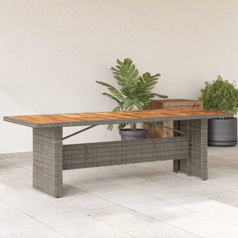 Pöytä puupintaisella, harmaa, 240x90x75cm, polyratasta