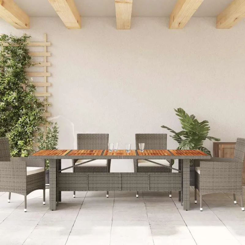 Pöytä puupintaisella, harmaa, 240x90x75cm, polyratasta