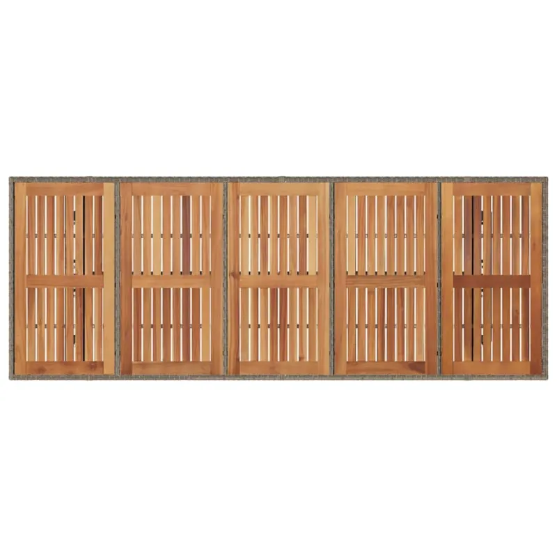 Pöytä puupintaisella, harmaa, 240x90x75cm, polyratasta