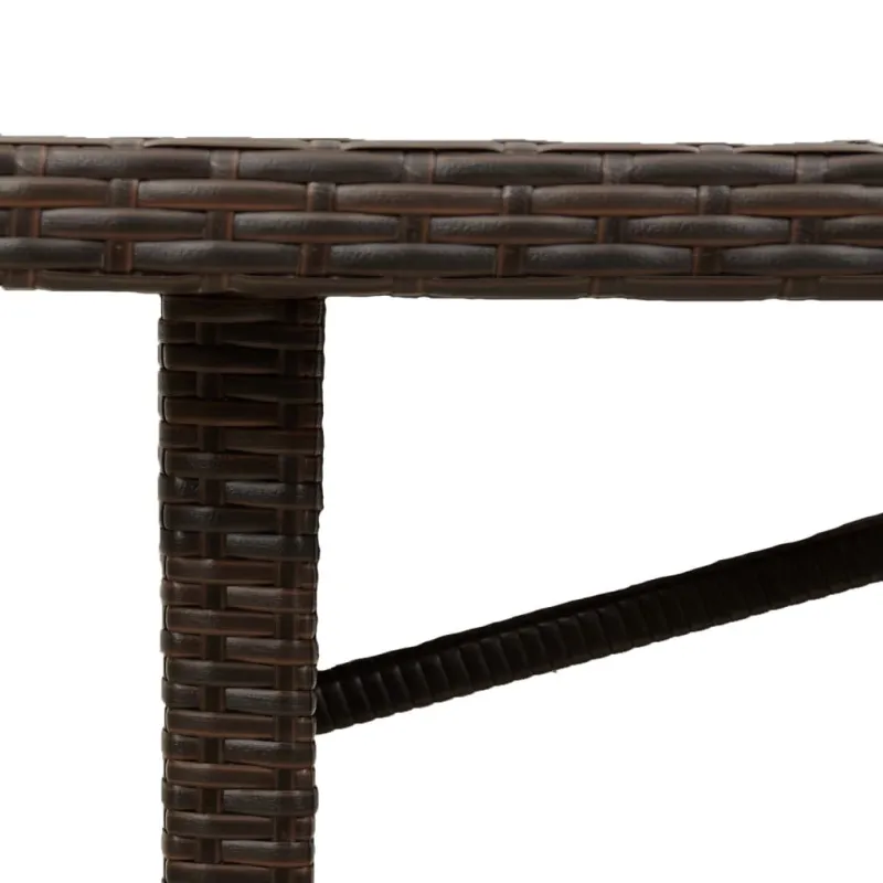 Lasipintaisella pöytätasolla, ruskea, 240x90x75cm, polyratasta