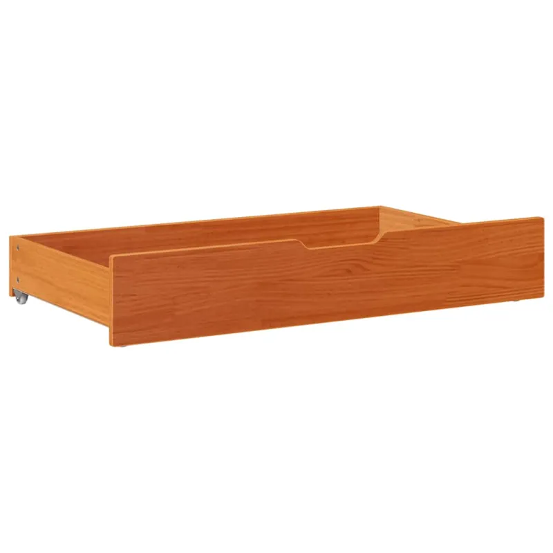 Stalčiai po lova, 2vnt., vaško rudi, 95x55x17, pušies masyvas