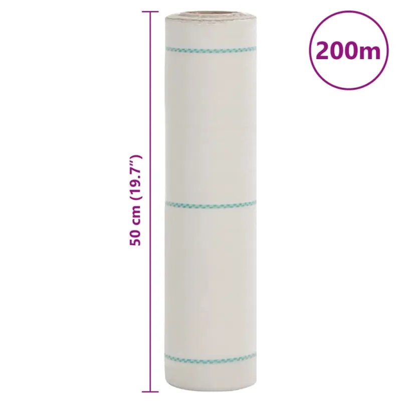Membrana nuo piktžolių, baltos spalvos, 0,5x200m, PP