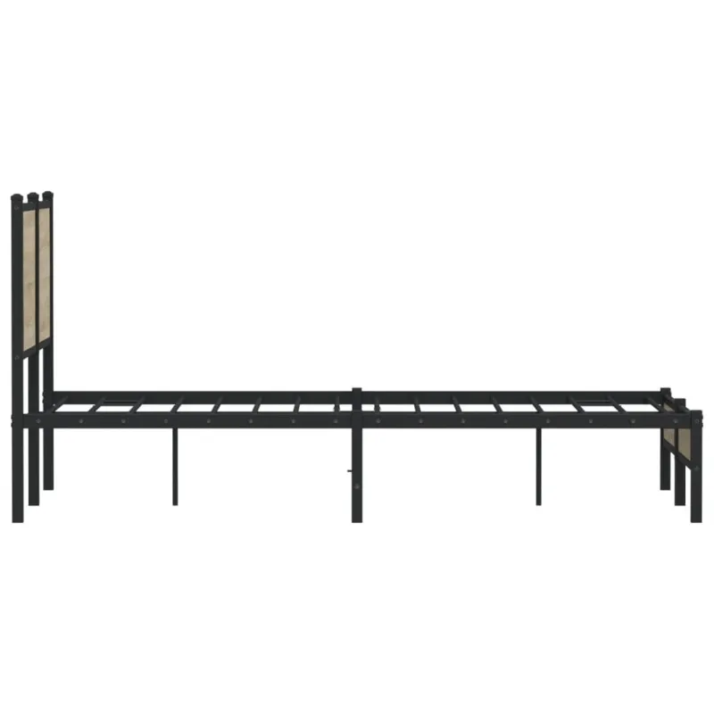 Lovos rėmas be čiužinio, sonoma ąžuolo, 120x190cm, metalas