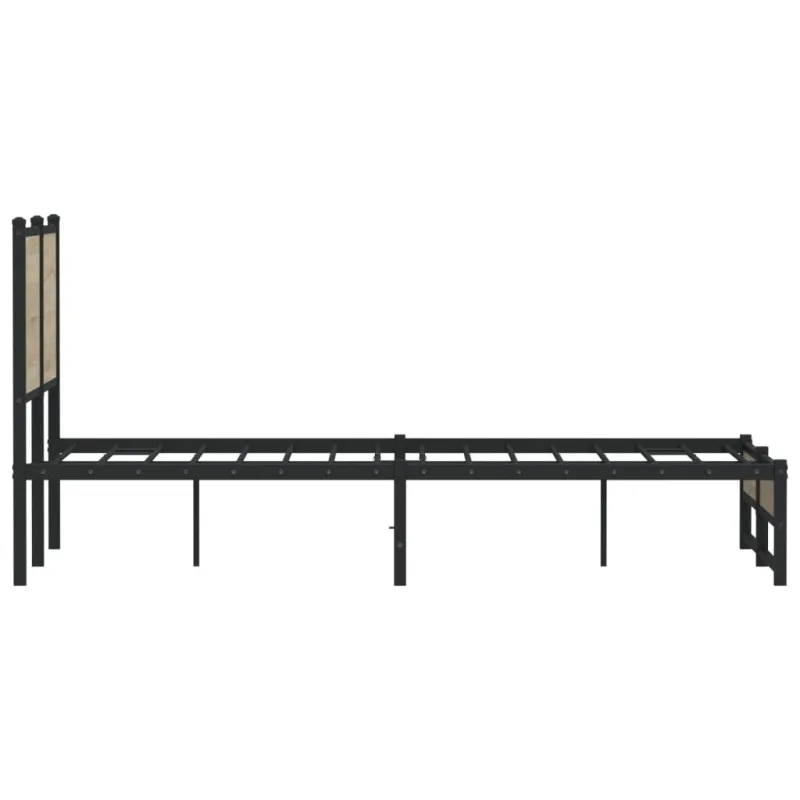 Lovos rėmas be čiužinio, sonoma ąžuolo, 120x200cm, metalas