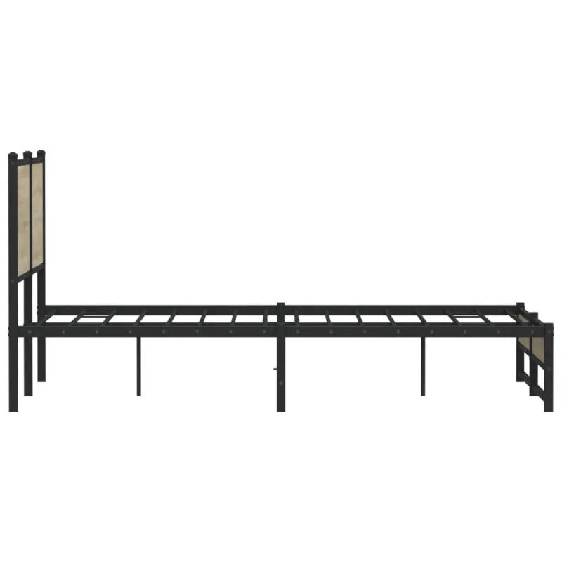 Lovos rėmas be čiužinio, sonoma ąžuolo, 140x190cm, metalas