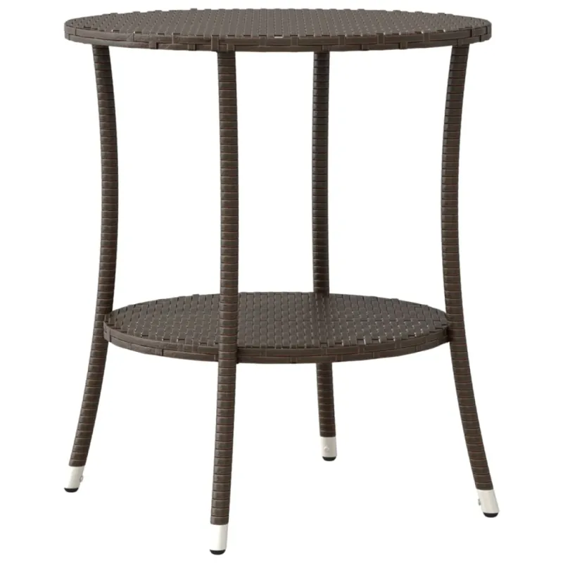 Bistro-Setti pehmusteilla, 3-os osat, ruskea, polyrattani