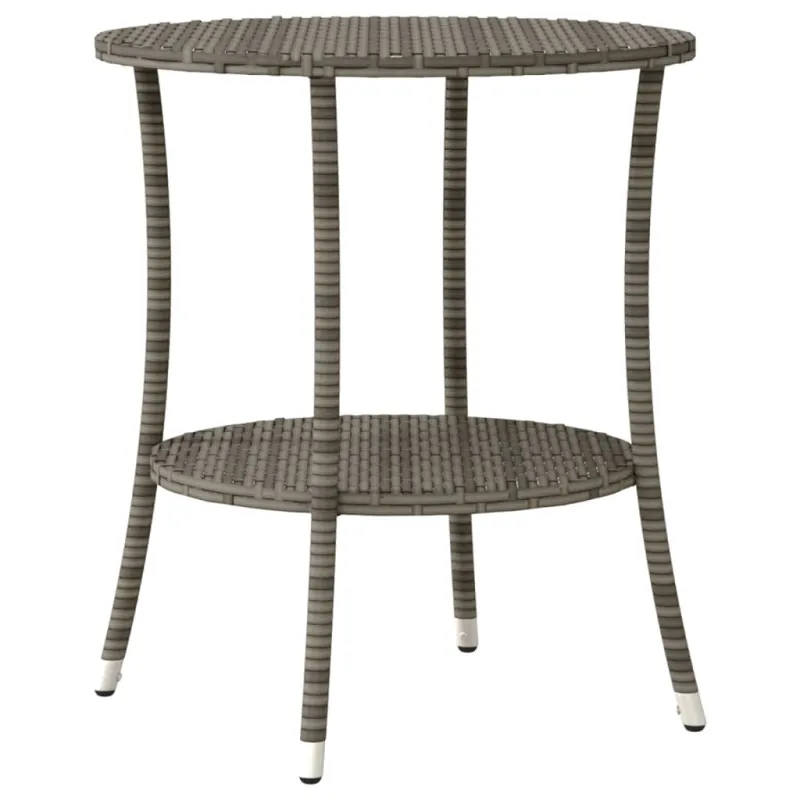 Bistro-Setti pehmusteilla, 3-os osat, harmaa, polyrattani