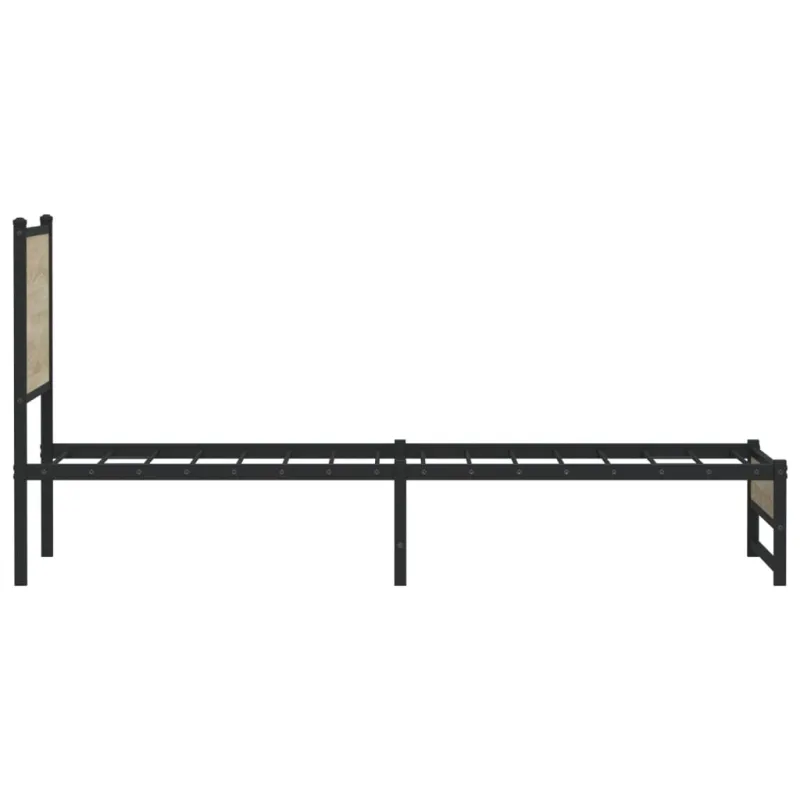 Lovos rėmas be čiužinio, sonoma ąžuolo, 90x190cm, metalas