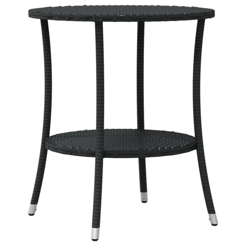 Bistro-Setti tyynyillä, 3-osainen, musta, polyrattana