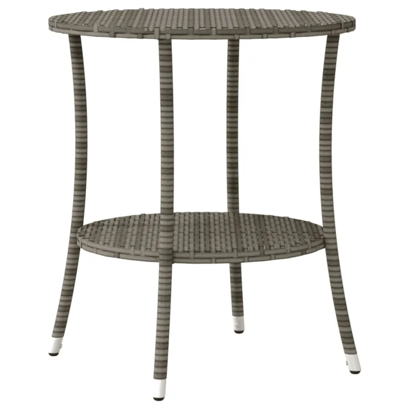 Bistro-Setti pehmusteilla, 3-os osat, harmaa, polyrattaniâ