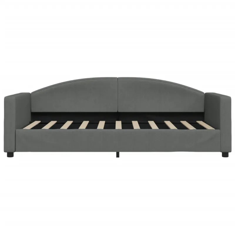 Sofa, tamsiai pilkos spalvos, 90x190cm, audinys