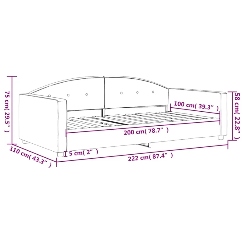 Sofa, geltonos spalvos, 100x200cm, aksomas