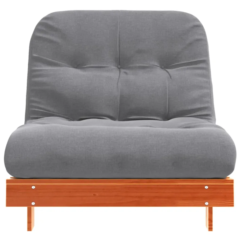 Futono sofa-lova su čiužiniu, vaško ruda, 90x206x11cm, pušis