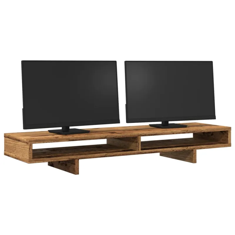 Monitoriaus stovas, sendintos medienos, 100x27x15cm, mediena