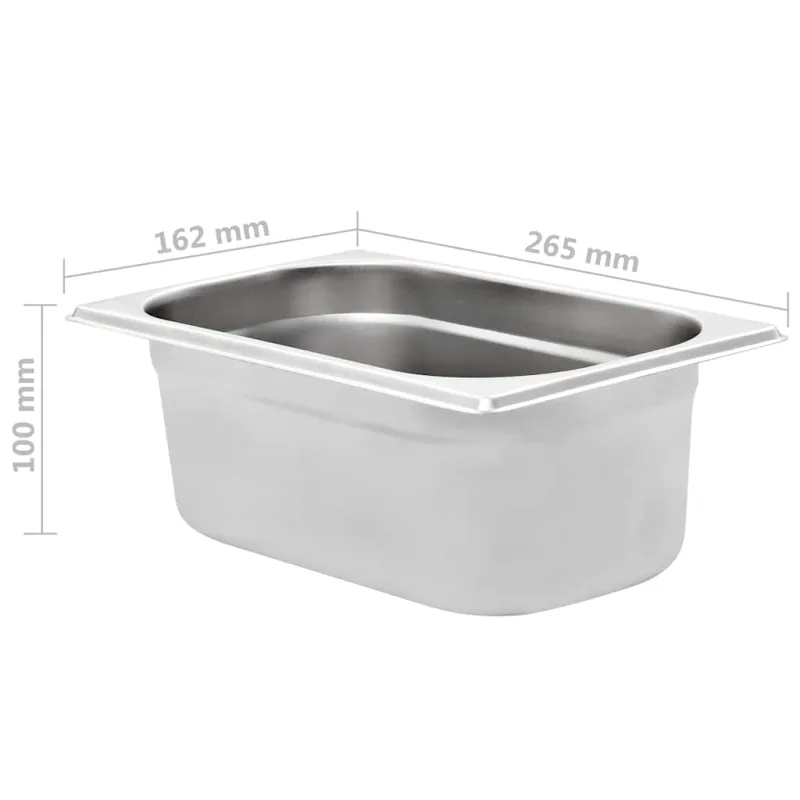 Gastronorm indai, 8 vnt., nerūdijantis plienas
