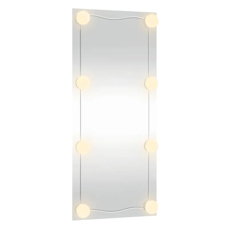 Sieninis veidrodis su LED lemputėmis, 40x80cm, stiklas