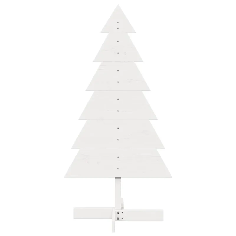 Medinė Kalėdų eglutė, balta, 120cm, pušies medienos masyvas