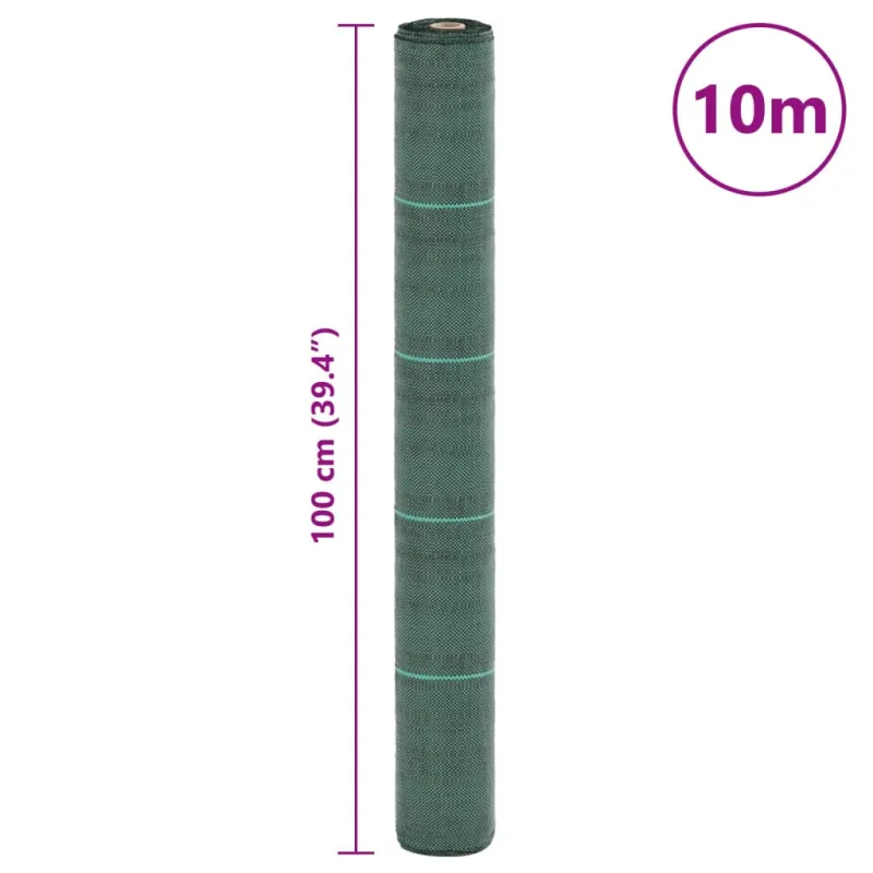 Membrana nuo piktžolių, žalios spalvos, 1x10m, PP