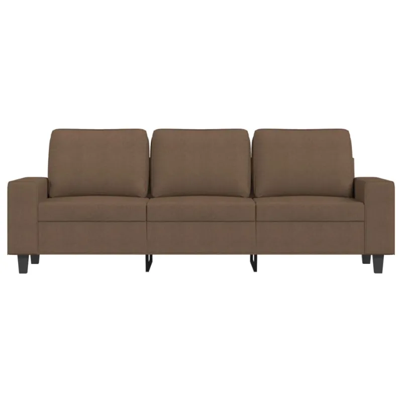 Trivietė sofa, rudos spalvos, 180cm, audinys