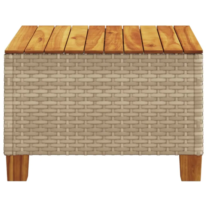 Sodo pöytätaso, hiekka, 55x55x36cm, polyrattana/akasiapuu