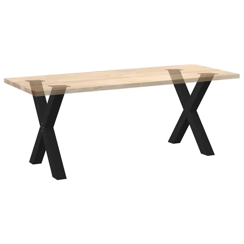 Valgomojo stalo kojos, 2 vnt., juodos, 80x(72-73) cm, plienas, X formos