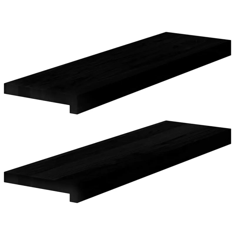 Palangės, 2 vnt, rudai juodos, 70x20x2 cm, ąžuolo medienos