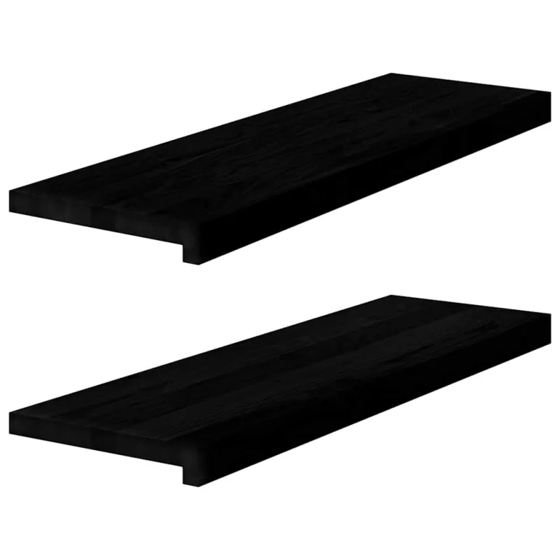 Palangės, 2 vnt, rudai juodos, 80x30x2 cm, ąžuolo medienos