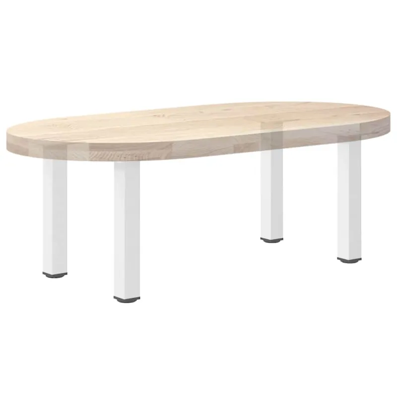 Kavos staliuko kojelės, 4 vnt., baltos, 42-44 cm, plienas