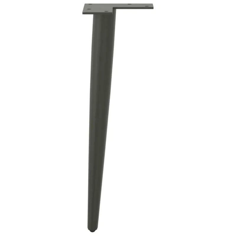 Kavos staliuko kojelės, 4 vnt., antracito spalvos, 42-43 cm, plienas, kūginės formos
