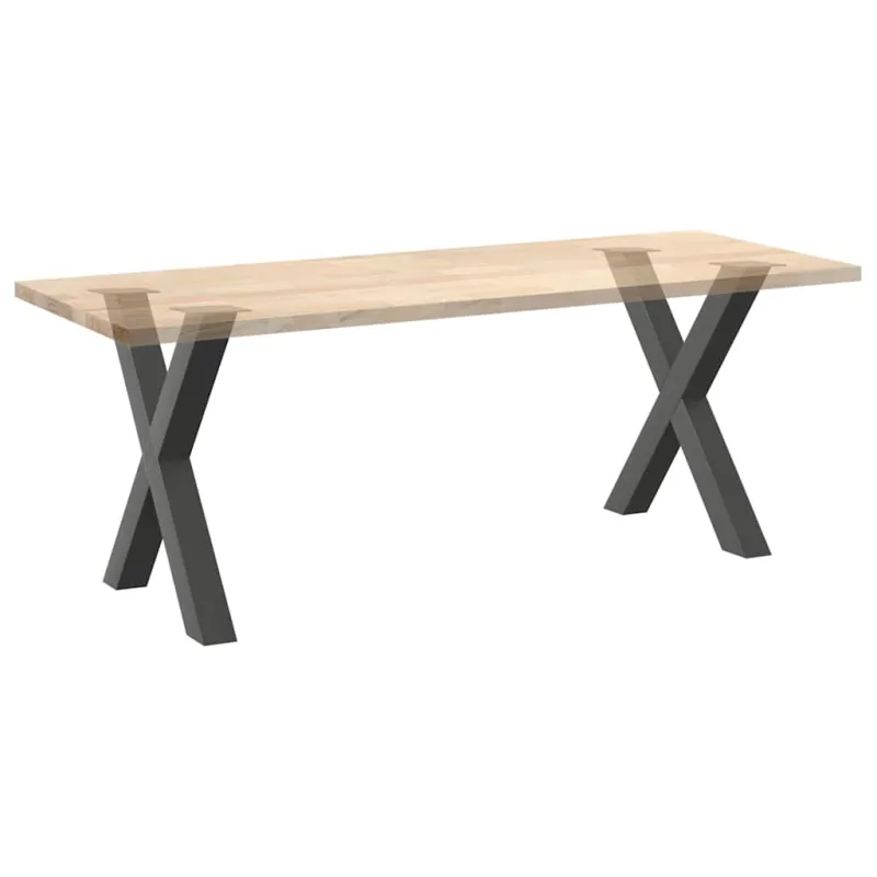Valgomojo stalo kojos, 2 vnt., antracito spalvos, 80x(72-73) cm, plienas