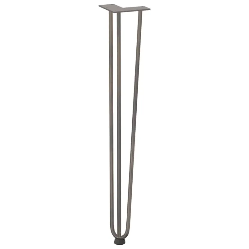 4 konsolinių stalų kojelės, 72 cm, natūralus plienas, masyvas