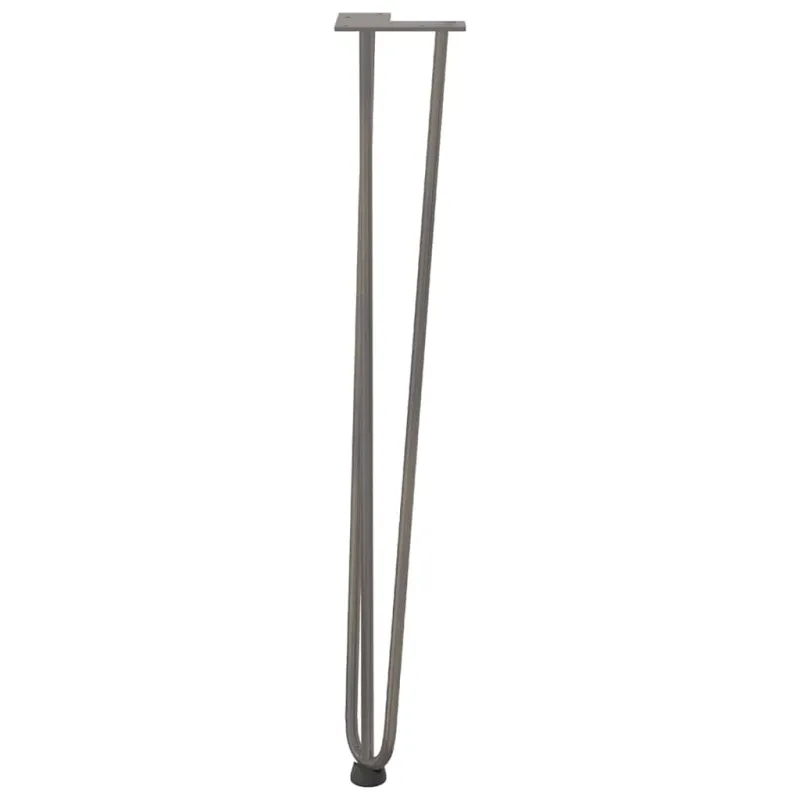 4 konsolinių stalų kojelės, 72 cm, natūralus plienas, masyvas