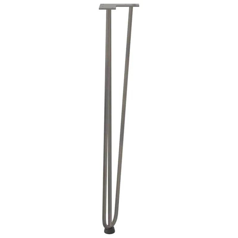 4 konsolinių stalų kojelės, 72 cm, natūralus plienas, masyvas