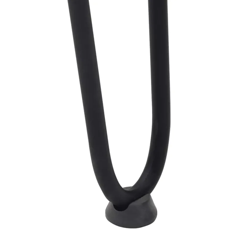 segtukų formos kojelės konsoliniams staliukams, 4 vnt., juodos, 72 cm, masyvus plienas