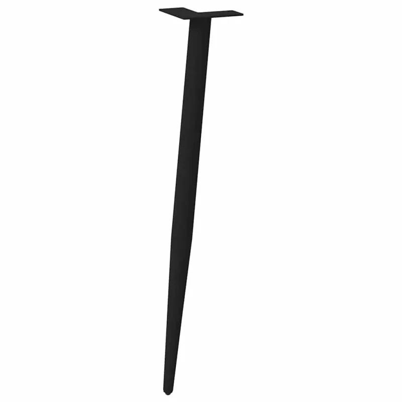 Konsolinio staliuko kojelės, kūginės, 4 vnt., juodos, 72-73 cm, plienas