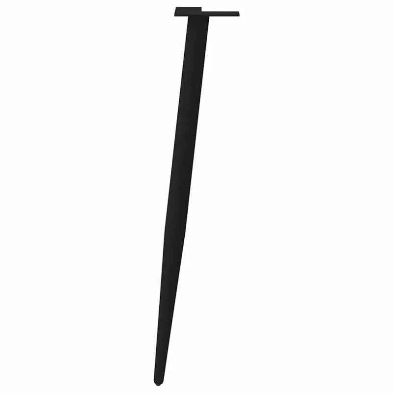 Konsolinio staliuko kojelės, kūginės, 4 vnt., juodos, 72-73 cm, plienas
