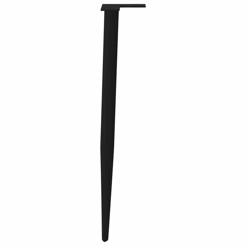 Konsolinio staliuko kojelės, kūginės, 4 vnt., juodos, 72-73 cm, plienas
